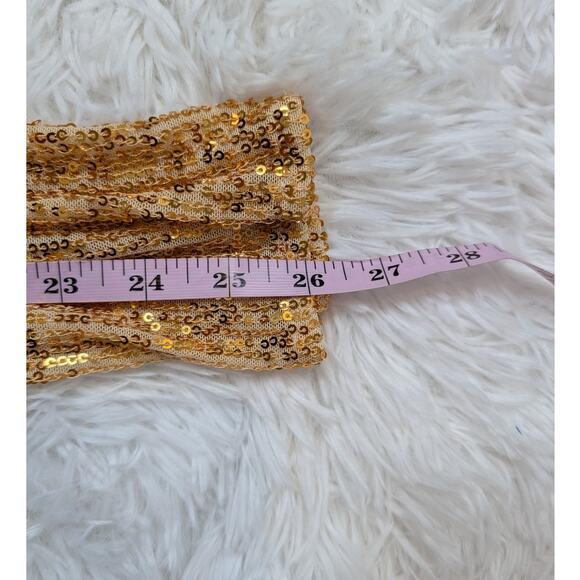 IEENA for Mac Duggal Gold Sequin One Shoulder Ruched Mini Dress Size 8 - Picture 11 of 16